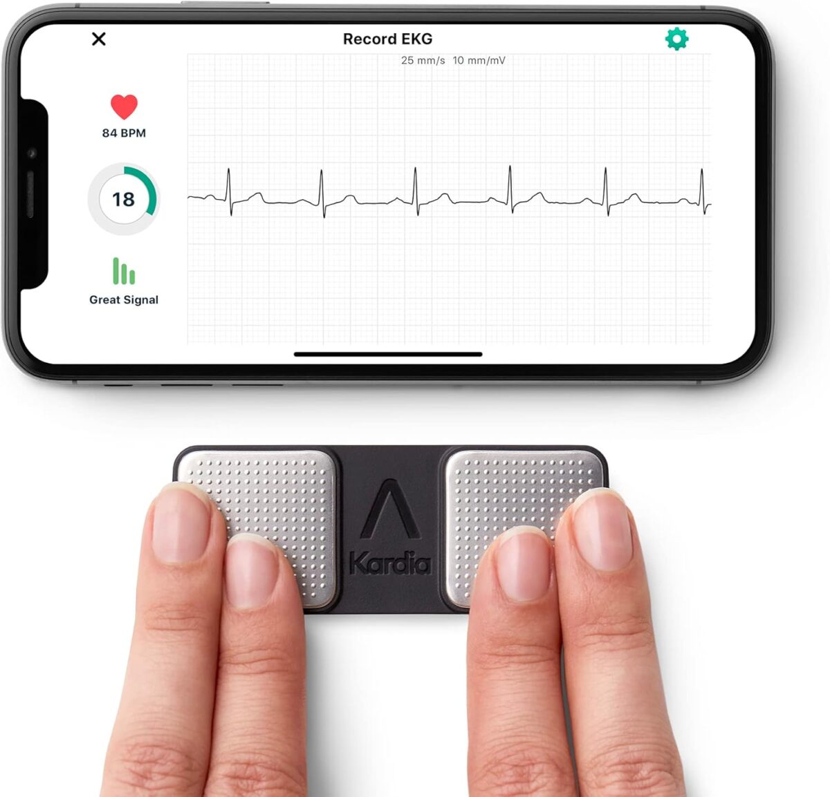 KardiaMobile 1-Lead Personal EKG Monitor – Record at Home – Detects AFib & Irregular Arrhythmias – Easy Results in 30 Seconds – Works w/Most Smartphones - FSA/HSA Eligible - Image 2