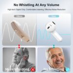 Hearing Aids, Hearing Aids for Seniors Rechargeable with Noise Cancellin Hearing Amplifiers for Seniors & Adults Hearing Loss with Portable Charging Case, Pair (Gloss White) - Image 5