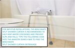 Platinum Health Sliding Shower Chair HydroGlyde Premium Heavy Duty, Padded Bathtub Transfer Bench with Cut Out Seat, for Bath Tub, Adjustable Legs, and Safety Belt, Quick Tool-Less Assembly, Blue - Image 6