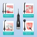 COSLUS Water Dental Flosser Teeth Pick: Portable Cordless Oral Irrigator 300ML Rechargeable Travel Irrigation Cleaner IPX7 Waterproof Electric Flossing Machine for Teeth Cleaning C20(F5020E) - Image 7