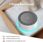 Kipcush Tibetan Meditation Bowl Sound Machine - 7 Different Sized Singing Bowls Sounds for Yoga, Meditation, Mindfulness, Chakra Healing, Sound Therapy and Stress Relief, Timer, Plug in - Image 2