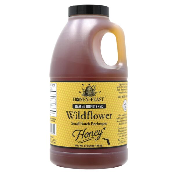 Honey Feast - Raw Wildflower Honey | from American Organic floral sources | 48 Ounces