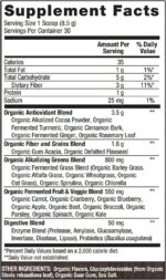 Raw Organic Cacao Powder & Super Greens - Fermented Superfood Blend with Digestive Enzymes, Prebiotic Fiber & Antioxidants - Organic, Non-GMO, Gluten Free, Vegan - Chocolate, 30 Servings, 8.47oz - Image 5