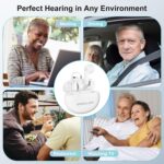 Hearing Aids, Hearing Aids for Seniors Rechargeable with Noise Cancellin Hearing Amplifiers for Seniors & Adults Hearing Loss with Portable Charging Case, Pair (Gloss White) - Image 6