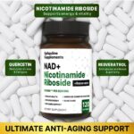 NAD Supplement with Resveratrol, Quercetin & Nicotinamide Riboside for Cellular Energy & Muscle Support, NAD+ Supplement for Men & Women, 120 Count - Image 8