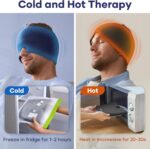 Migraine Relief Cap, Headache Relieve Cap Mask Products, Cooling Odorless Gel Ice Head Wrap for Tension, Stress,Hangover & Puffy Eyes - Image 6