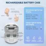 Hearing Aids for Seniors Rechargeable with Noise Cancelling,EARRCK Hearing Amplifier Aids for Adults with Button Volume Control and Charging Case Hearing Assist Device (Beige) - Image 5