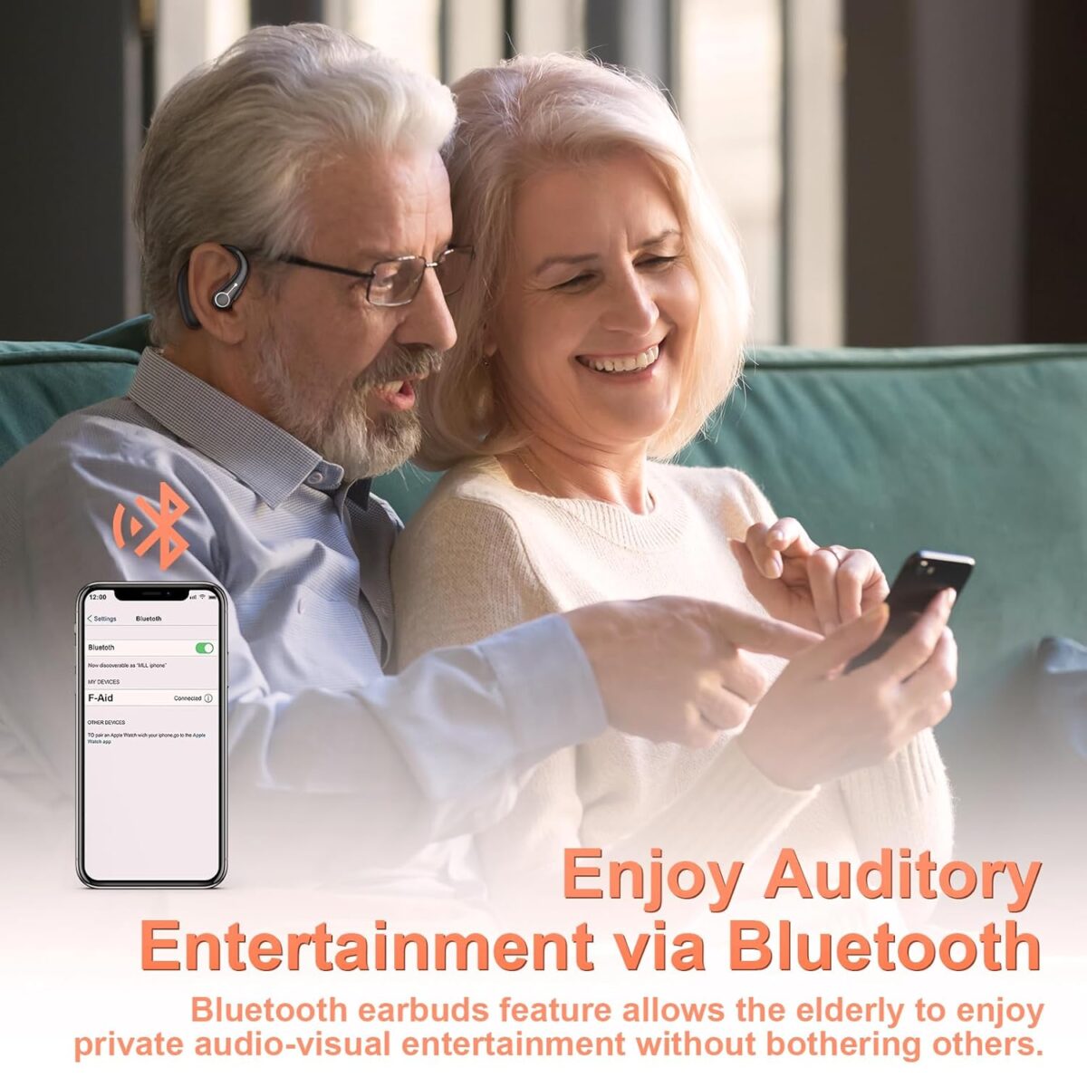 Hearing Aids, TTQ OTC Hearing Aids for Seniors with Bluetooth, Hearing Aid Rechargeable with Noise Cancellation, Hearing Amplifier for Moderate Hearing Loss, Clear Sound - Image 5