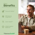 Turmeric Curcumin with Black Pepper and Ginkgo Biloba supplements. Natural Turmeric Supplement with Organic Tumeric to aid Joint Health, Brain Clarity, Focus, Memory, and Concentration. Vegan. 60 Caps - Image 2