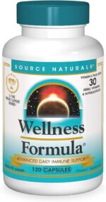 Source Naturals Wellness Formula, Advanced Immune Support*, Bio-Aligned Vitamins & Herbal Defense - Immune System Support Supplement & Immunity Booster - 120 Capsules