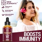 Liquid Magnesium Glycinate Drops with Vitamin B6 - Magnesium Supplement 500mg & Vitamin B6 100mg | Non-GMO No Gluten | Stress Relief | Sleep & Relaxation | Muscle & Heart Support | Natural & Vegan - Image 5