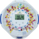 EziMedPil Automatic Pill Dispenser w/Audio & Visual Alerts, up to 6 Alarms/day, Easy-Read LCD Display, 6 Dosage Templates, Lock Medication Dispenser w/Key for Vitamins, Prescriptions & More, Clear Lid