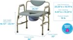 NOVA Medical Products 500 lb. Weight Capacity Heavy Duty Bedside Commode Chair with Drop-Arm (for Easy Transfer), Extra Wide Seat & Bariatric Commode Chair, Grey - Image 4