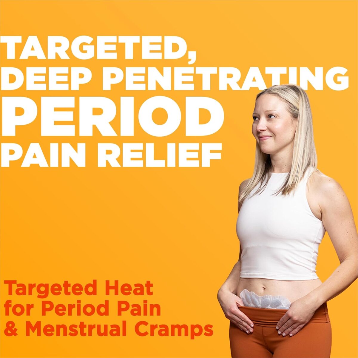 ThermaCare Portable Menstrual Heating Pad, Adhesive Period Therapy Heat Patches for Cramps and Backache Relief, HSA/FSA Eligible & Approved, 6 Count - Image 2