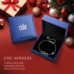 CDE Infinity Heart Birthstone Charm Link Bracelet for Women 925 Sterling Silver Adjustable Mother's Day Gift Anniversary Birthday Jewelry for Wife Girlfriend Her - Image 6