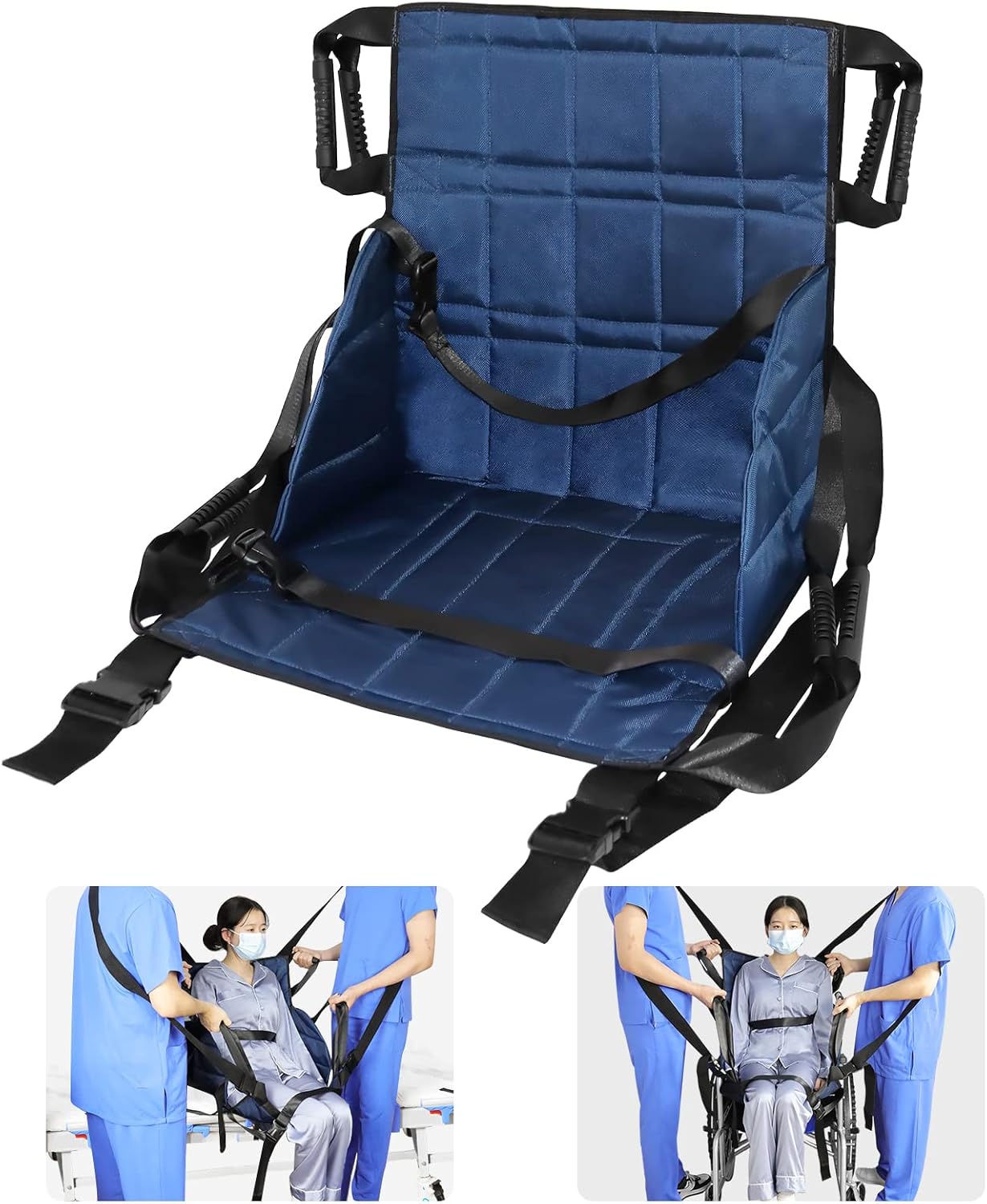 71ktoT8damL._AC_SL1500_.jpg YHK Lift Stair Slide Board Transfer, Evacuation Elevator Slide,Nylon Lift Sling Transfer Board for Body Lift, Turning(with Shoulder Strap) - Image 1