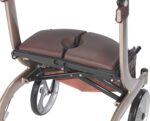 Drive Medical RTL10266CH-HS Nitro DLX Foldable Rollator Walker with Seat, Champagne (Brown) - Image 2