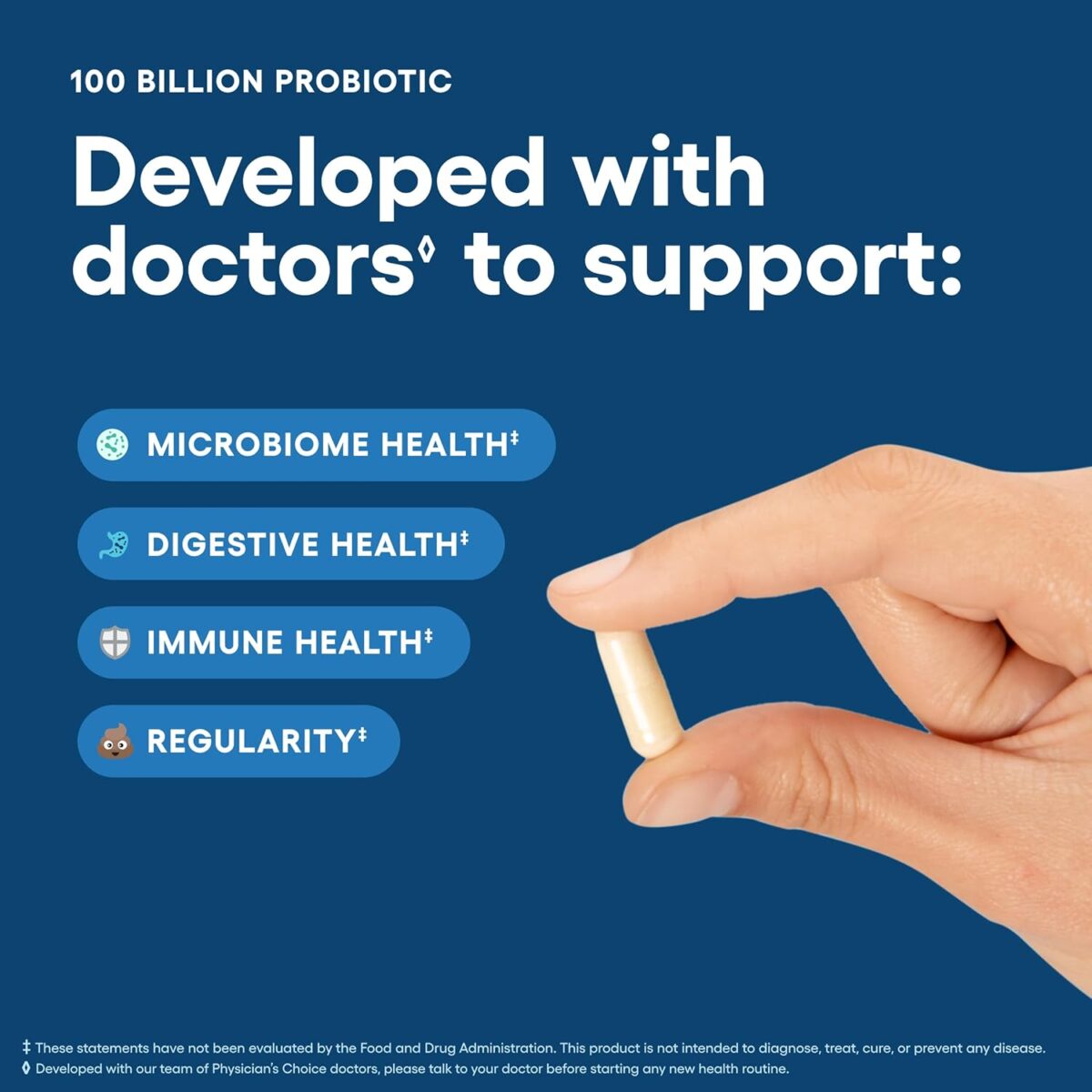 Physician's CHOICE 100 Billion Advanced Probiotic - 16 Strains + Organic Prebiotics - Digestive & Gut Health - Supports Occasional Constipation, Diarrhea, Gas & Bloating - Probiotics for Women & Men - Image 3