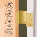 Handicap Brass Expandable Door Hinges - Offset Hinges for Doors - 3 Pack - Image 4