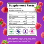 Magnesium Glycinate Gummies 400mg, Mаgnesium Gummies for Women and Men, Body Support and Relaxation, Raspberry Magnesium Gummies for Adults with Blackcurrant Oil, Non GMO, Gluten Free, 60 Days Supply - Image 6