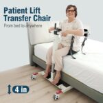 Patient Lift Transfer Chair with Padded backrest, Shower Chair Lift for Elderly, Chair Lift Bedside Commode for Seniors - Image 2