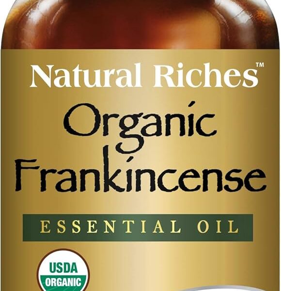 Natural Riches USDA Organic Frankincense Essential Oil - Boswellia Serrata, 100% Pure Natural Undiluted, Therapeutic Grade for Diffuser Aromatherapy Premium - 30 ml