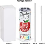 4 Pack Teacher Appreciation Gifts, Teacher Gifts from Student, Teacher Appreciation Week Gifts, 20 oz Skinny Teacher Tumbler for Teacher Week, Birthday, Back to School, Christmas - Image 2
