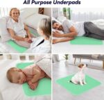 4 Pack 24” x 24” Extra Heavy Absorbency Washable Underpads, Waterproof Nursing Pads Incontinence Bed Pads, Reusable Washable Pee Pads for Dogs, Diaper Changing & Adults, Washable Puppy Pads - Image 7