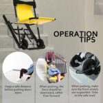 Portable Lift Stair Chair, Manual Lift Chair for Elderly, Single Operate, Foldable, Daily Transfer Evacuation Chair for Downstair, Withstands 350 lbs - Image 5