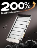 FACHNUO 2 Feet Portable Wheelchair Ramp, Non-Skid Aluminum Handicap Ramps with Handle, Folding Threshold Wheel Chair Ramp for Home Steps, Stairs, Entry, Threshold, Doorways, Scooter, 800LBS Capacity - Image 6