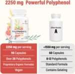 67,500 MG Polyphenols Supplement - Powerful Antioxidants & Polyphenol for Age Defense, Polyphenol Superfood, Quercetin, Resveratrol, Green Tea, Plant-Based & Energy, Immune Support, 90 Capsules - Image 3