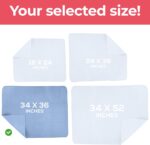 Utopia Bedding Washable Underpads 34" x 36" (Pack of 4), Waterproof Reusable Heavy Absorbency Incontinence Bed Pads for Adults, Kids, Elderly and Pets, Bedwetting Pads for Sofa and Couch (Blue) - Image 4