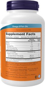 NOW Foods Supplements, Omega-3 180 EPA / 120 DHA, Molecularly Distilled, Cardiovascular Support*, 200 Softgels - Image 2