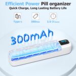 Daviky Smart Pill Organizer with Alarm, Bluetooth Daily Once a Day Pill Dispenser 7 Day with APP, Weekly Travel Pill Case, Portable Pill Reminder for Medicines, Supplements and Vitamins (White) - Image 5