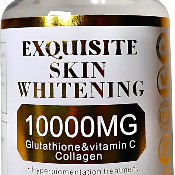Skin Whitening - 10000mg Glutathione - Vitamin C & Collagen blend capsules - Fights Hyperpigmentation - Fair and Radiant Skin - Dark Spot Removal - Rejuvenation - Even Skin Tone - Anti-Aging