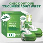Adult Wipes For Elderly - 8"x13" 240ct (4 Packs of 60) Huge & Soft Non-Flushable Body Wipes for Adults Bathing No-Rinse - Incontinence Disposable Washcloths, Vitamin E & Aloe Infused Shower Wipes. - Image 8