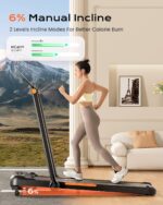 Treadmills for Home, 3.0HP Folding Treadmill with Incline, Small Space Portable Running Machine, 240 Lbs Capacity with 12 Preset PROG, LED Display, Speaker and Cup Holder - Image 4