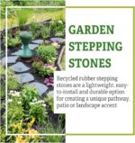 Gardener's Supply Company Flagstone Recycled Rubber Stepping Stone For Garden Walkway | Outdoor Patio Decor & Lawn Pathway Landscaping Stepping Blocks | Eco-Friendly Recycled Rubber - 17"W X 1/2 Thick - Image 5