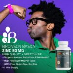 Bronson Zinc 50 MG High Potency One Year Supply Supports Immune, Antioxidant & Skin Health - Non-GMO, 360 Vegetarian Tablets - Image 3
