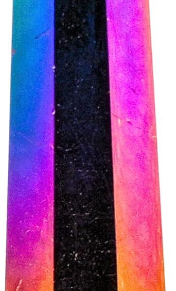 Titanium Aura Quartz Crystal Towers ~ Natural Healing Crystal Point Obelisk for Reiki Healing and Crystal Grid (2" to 3" INCH)