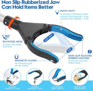 43 Inch Grabber Reacher Tool, Grabbers for Seniors Heavy Duty, Trash Picker Upper Grabber, Collapsible and Easy to Store, Wide Jaw, Grips Items Easily and Securely - Image 5