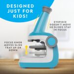 National Geographic Microscope for Kids - Science Kit with an Easy-to-Use Kids Microscope, Up to 400x Zoom, Blank and Prepared Slides, Gifts for 6 7 8 9 & 10, STEM Project Toy (Amazon Exclusive) - Image 3