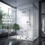 Medical king Shower Chair Set of 3 - Includes Back Scrubber & Additional Sponge - Anti Slip for Safety, with 8 Adjustable Heights Portable - Tool Free Shower Chair - Bath Chair for Elderly - Image 4