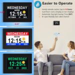 19 Alarms Digital Clock with Voice Talking Time, Auto DST, 20 Custom Reminders, 10-Level Auto Dimmer, 6 Display Modes, Day Date Calendar Clock for Seniors Dementia Alzheimers'- 7 Inch with Remote - Image 3