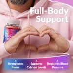 Magnesium Glycinate Gummies 400mg, Mаgnesium Gummies for Women and Men, Body Support and Relaxation, Raspberry Magnesium Gummies for Adults with Blackcurrant Oil, Non GMO, Gluten Free, 60 Days Supply - Image 8