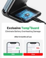 INIU Wireless Charger, 15W Fast Qi-Certified Wireless Charging Station with Sleep-Friendly Adaptive Light Compatible with iPhone 16 15 14 13 Pro XS 8 Plus Samsung Galaxy S25 S24 S23 Note 20 Google etc - Image 6