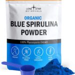 Organic Blue Spirulina Powder - 100% Pure Blue-Green Algae, No Fishy Smell, Vegan Superfood for Smoothies & Drinks, Non GMO, Gluten-Free, Vegan