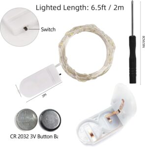 WATERGLIDE 24 Pack Fairy Lights Battery Operated (Included), 6.5ft 20 LED Mini String Lights, Waterproof Silver Wire Firefly Starry Lights for DIY Wedding Christmas Party Mason Jars Decor, Multicolor - Image 3