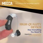 Behind The Ear Sound Amplifier - BTE Hearing Ear Amplification Device and Digital Hearing Aids for Seniors PSAD for The Hard of Hearing, Noise Reducing, Black, by MEDca - Image 9