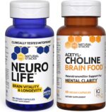 NATURAL STACKS NeuroLife + Acetylcholine Brain Food Bundle - Supports Mental Clarity & Brain Longevity* - 120 Total Capsules